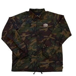 Vans Off The Wall Torrey Lined Windbreaker Mens Size Medium Camo Coaches Jacket